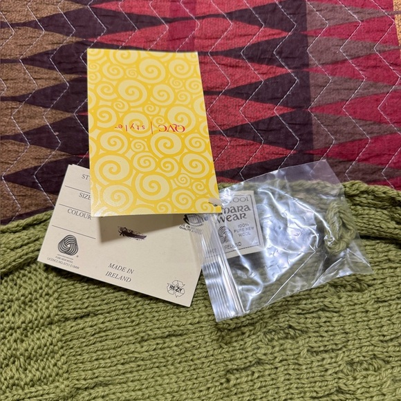 Connemara Knit Wear Vintage Women Merino Wool Shawl Pocket Sweater Ireland Cover - Picture 6 of 10